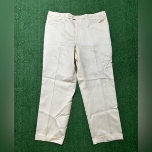 Men’s Kiton Napoli Pleated Dress Pants Salmon Peach Size 54 IT 36 US Cotton